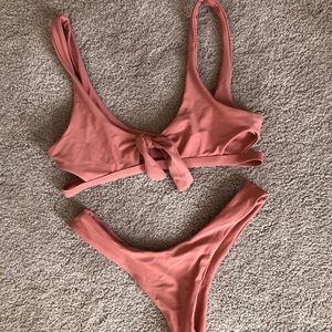 NWOT blush pink bikini set
